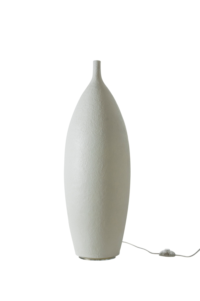 Lampada Da Pavimento Tank 2 In-Es Artdesign Collezione Luna Colore Bianco Dimensione 92 Cm Diam. 29 Cm